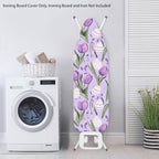 Purple Tulips Ironing Board Cover and Pad Elastic Edge Universal Washable - Image 3