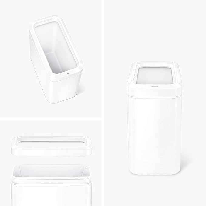 simplehuman 25 Liter / 6.6 Gallon Slim Open Top Small Trash Can, Commercial - Image 2