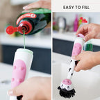 Vigar Moo Cow-Shaped Soap Dispensing Dish Brush, Dish Brush - Image 4