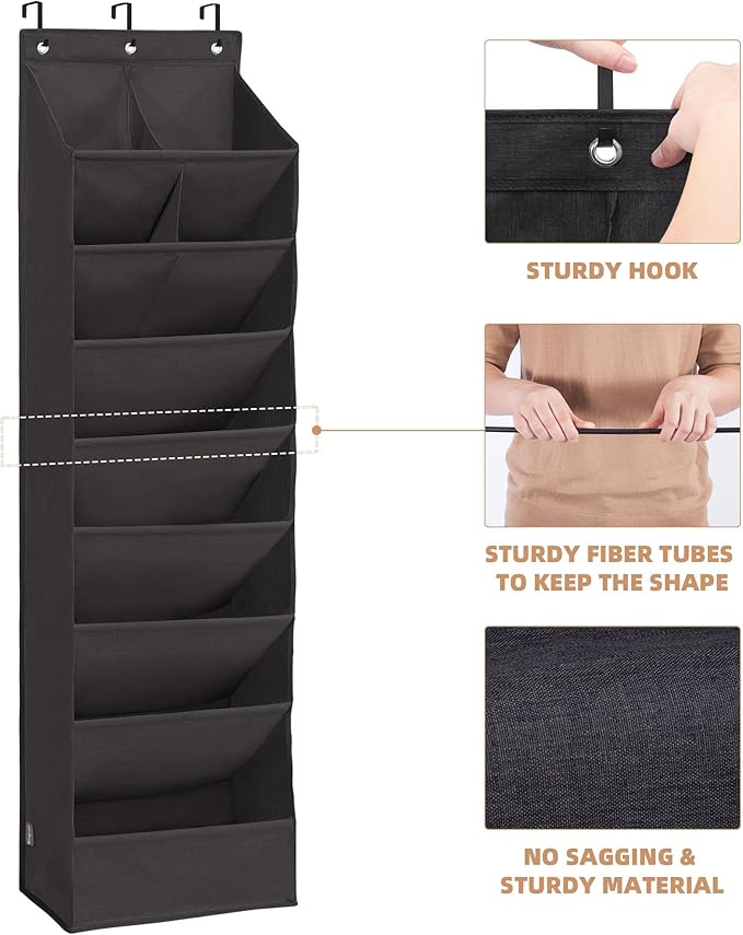 STORAGE MANIAC Over the Door Shoe Organizer Heavy-Duty Large Deep Pocket - Image 6
