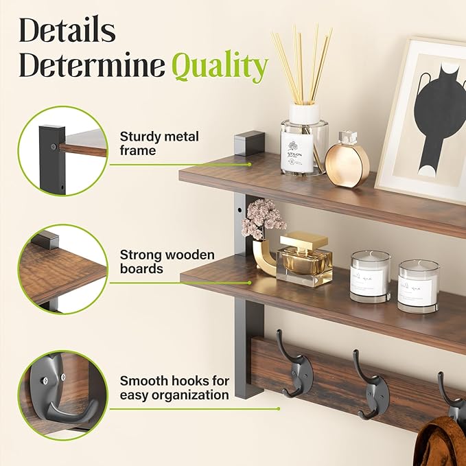 2 Tier Coat Rack Wall Mount - Image 2
