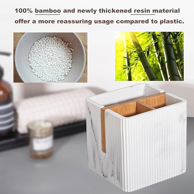 rejomiik Toothbrush Holders for Bathrooms Countertop, 3 Slots Electric Tooth - Image 3