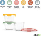Ello Color Lock 2 Cup 6PC, 3 Pack Glass Meal Prep Sets Leak-Proof Glass Food - Image 3