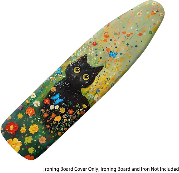 Sprowallow Black Cat Daisy Ironing Board Covers 15 x 54 inch Drawstring - Image 6