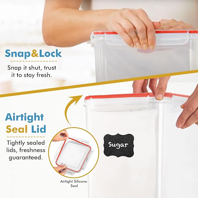 Shazo 2 PC Extra Large Bulk Food Storage Containers - Image 7