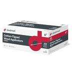 Dealmed 6" Cotton-Tipped Wood Applicators – 200 Sterile Cotton-Tipped by Dealmed