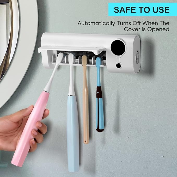 StarWin UV Toothbrush Cleaner, Timer Function, Rechargeable Tooth Brush Holder - Image 7