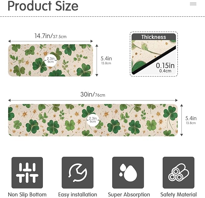 Kitchen Sink Splash Guard 2 PCS 30 Inch Sink Faucet Mat Splash Guard - Image 2