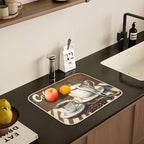 Coffee Themed Dish Drying Mat for Kitchen Counter Absorbent Microfiber Small - Image 6