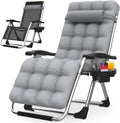 Suteck Zero Gravity Chair, Reclining Camping Lounge Chair w/Removable Cushion, Upgraded Lock and Cup Holder, Reclining Patio Chairs Folding Recliner for Indoor and Outdoor by Suteck