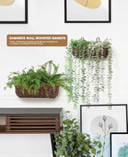 AceList Wall Hanging Basket, Boho Style Hand-Woven Hanging Storage Baskets - Image 6