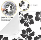 Tropical Hawaiian Hibiscus Flowers Dish Drying Mat - Image 2