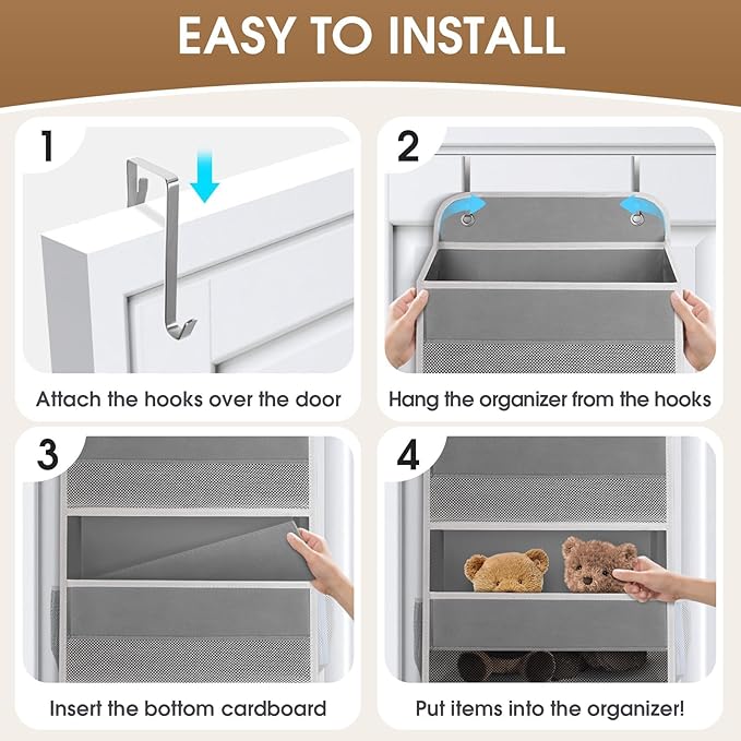 1 Pack Over The Door Organizer, Hanging Storage Organizer - Image 3