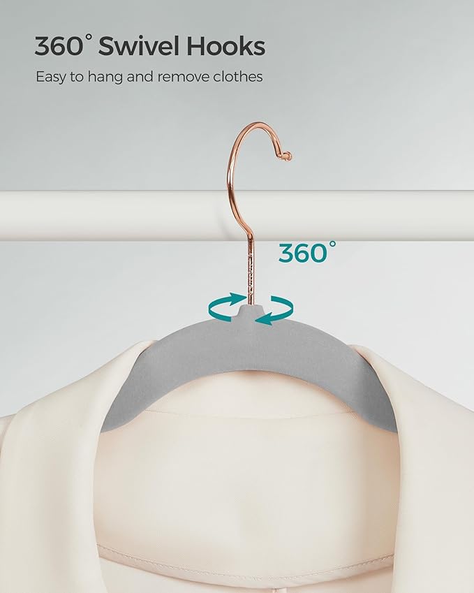 SONGMICS Slim Velvet Hangers, Non-Slip Clothes Hangers - Image 7