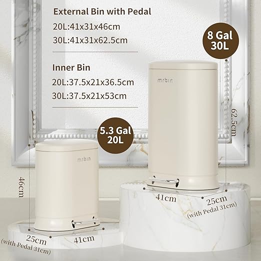 MRBIN Metal Kitchen Trash Can - Image 6