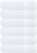 GLAMBURG Ultra Soft 6-Piece Hand Towel Set 16x28-100% Ringspun Cotton by GLAMBURG