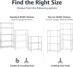 Amazon Basics 5-Shelf Adjustable Storage Shelving Unit for Garage, Steel Wire Rack, 200 Pound Loading Capacity per Shelf, 23.2" x 13.4" x 60", Chrome Finish - Image 6