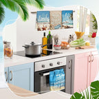 Breling Set of 6 Summer Beach Kitchen Towels Vintage Themed Dish Towel Bathroom - Image 4