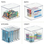 mDesign Small Plastic Home Office Storage Organizer Box Containers - Image 7