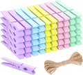 KINGLAKE Macaron Colored Clothespins Wooden by KINGLAKE