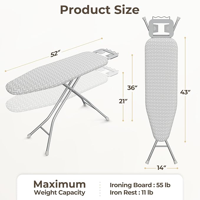 Yaheetech Foldable Ironing Board, Heavy Duty Iron Board - Image 3