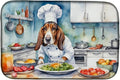 Caroline's Treasures DAC6196DDM Basset Hound The Chef Dish Drying Mat Absorbent by CarolinesTreasures