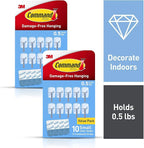 Command Small Clear Wire Toggle Hooks, Damage-Free Adhesive - Image 2