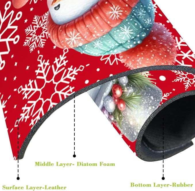Chrismas Sink Splash Guard Faucet Mat Christmas Absorbent Fast Drying Mat Sink - Image 3
