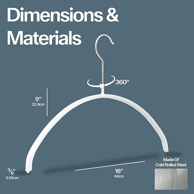 Mawa by Reston Lloyd Euro Series Non-Slip Space Saving Steel Clothes Hanger - Image 5