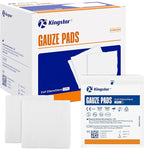 100 Pack Sterile Gauze Pads 3x3 Inch 12-Ply, 100% Cotton Large Gauze Sponges by Kingstar