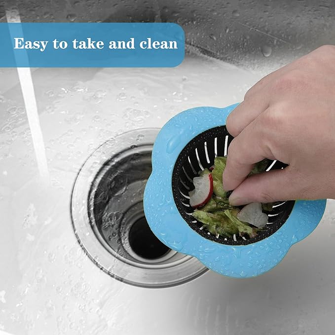 2 Pcs Kitchen Sink Strainer, Upgraded Silicone Sink Drain Strainer - Image 4