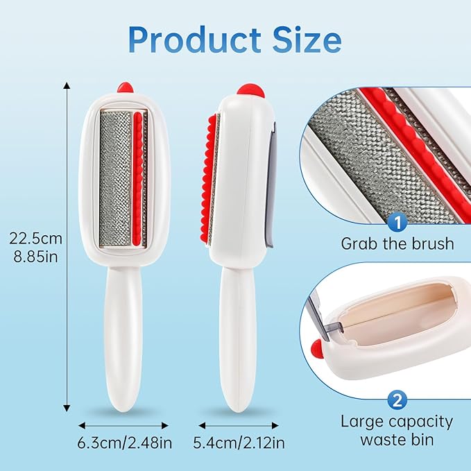 Reusable Pet Hair Remover Lint Roller Brush, Washable Pet Cat Dog Hair Removal - Image 2