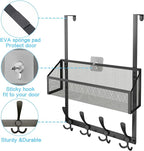 Over The Door Hooks Organizer, Coat Rack Over The Door Storage Hanger Towel Rack - Image 6