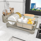 Kitchen Dish Drying Rack – Large Capacity Single Tier Dish Drainer by HOMEAILIE