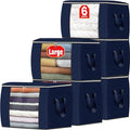 Fab totes 24 Gallons Clothes Storage, Foldable Thick Fabric Blanket Storage Bags by Fabtotes