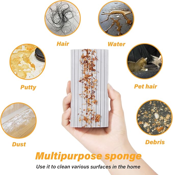 4 Pack Damp Clean Duster Sponge, Magic Sponge Eraser - Image 3