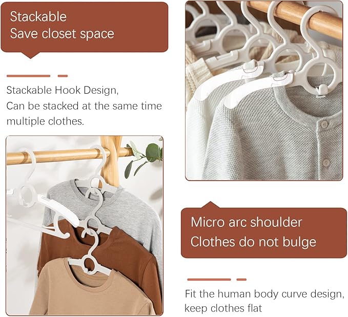 Baby Nursery Closet Hangers, Ultra Thin Non-Slip and Extendable Laundry Infant - Image 4