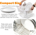 2-Piece Plastic Dish Drying Rack, Heavy Duty Sink Set Dish Rack - Image 3