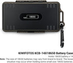 KIWIFOTOS 14 Slots 18650 Battery Organizer Case Protective Hard Storage Case - Image 4