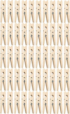 Wooden Clothes Pins, Natural Wood, 50 Pack, 3 Inch, Wooden Rust Resistant by DIAO79NI