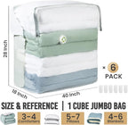 TAILI 6 Pack Vacuum Storage Bags, Extra Large Cube, Supe Jumbo Vacuum Seal Bags - Image 2