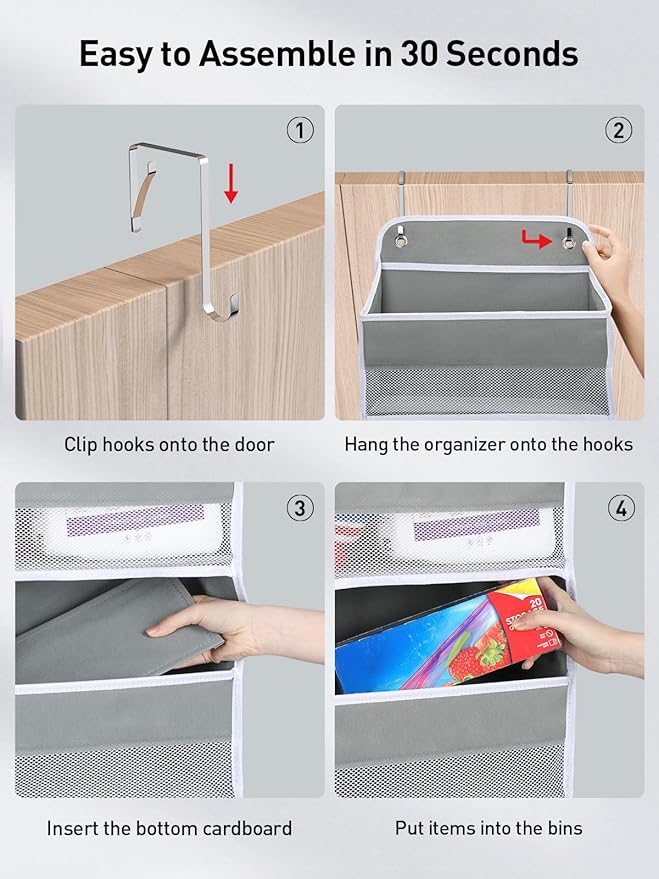 Yecaye 2 Pc Over The Door Organizer - Image 4