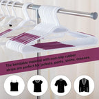 30 Pack Bendable Plastic Hangers Light-Weight Non-Slip Clothes/Suit Hangers - Image 2