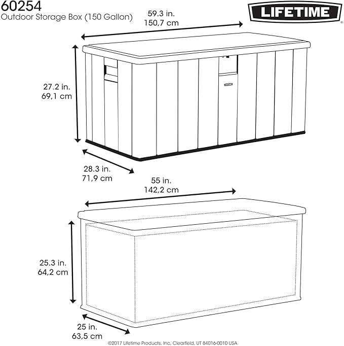 LIFETIME 60254 Heavy-Duty Outdoor Storage Deck Box, 150 Gallon, Desert Sand/Brown - Image 8