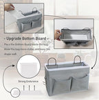 2pcs Middle Wall Hanging Organizer Bag, Linen Fabric Door Hanging Storage Basket - Image 3