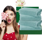 Teal Hand Towels for Bathroom, Bathroom Hand Towels Set of 4, Large 18" x 28" - Image 6