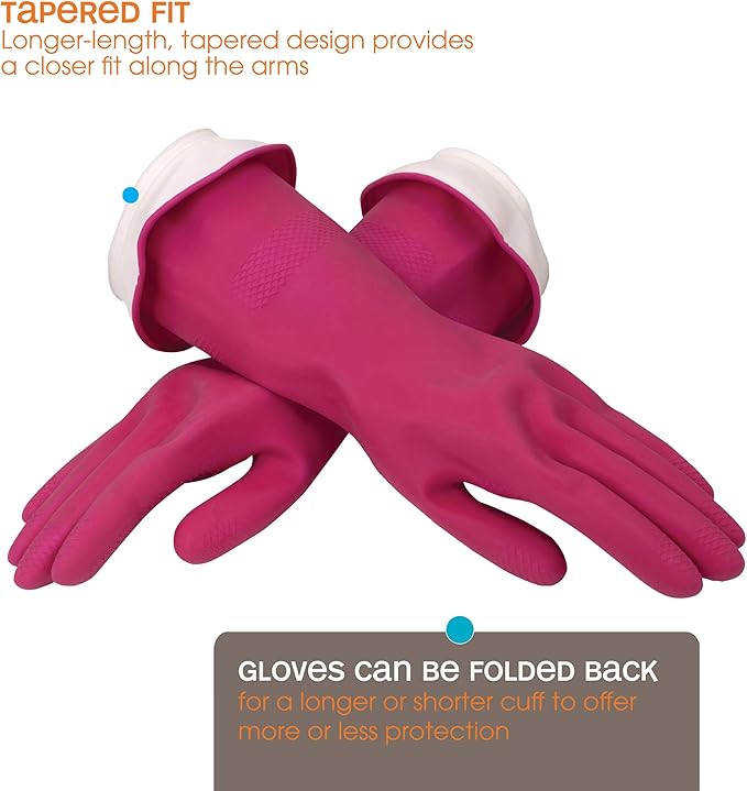 Casabella Premium Waterblock Reusable Household Cleaning Gloves - Image 4