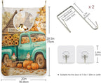 Thanksgiving Truck Pumpkin Orange Hanging Laundry Hamper Door Hampers Bag Basket - Image 3