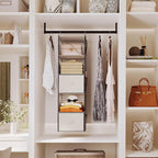YOUDENOVA Hanging Closet Organizer, 5 Tier Hanging Closet Shelves - Image 2