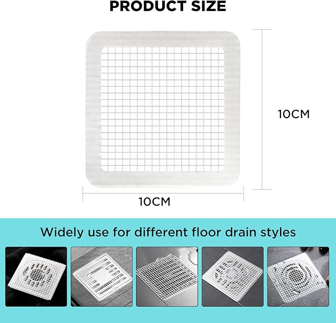 35 Pack Disposable Floor Drain Stickers, Hair Drain Stickers Disposable Shower - Image 2
